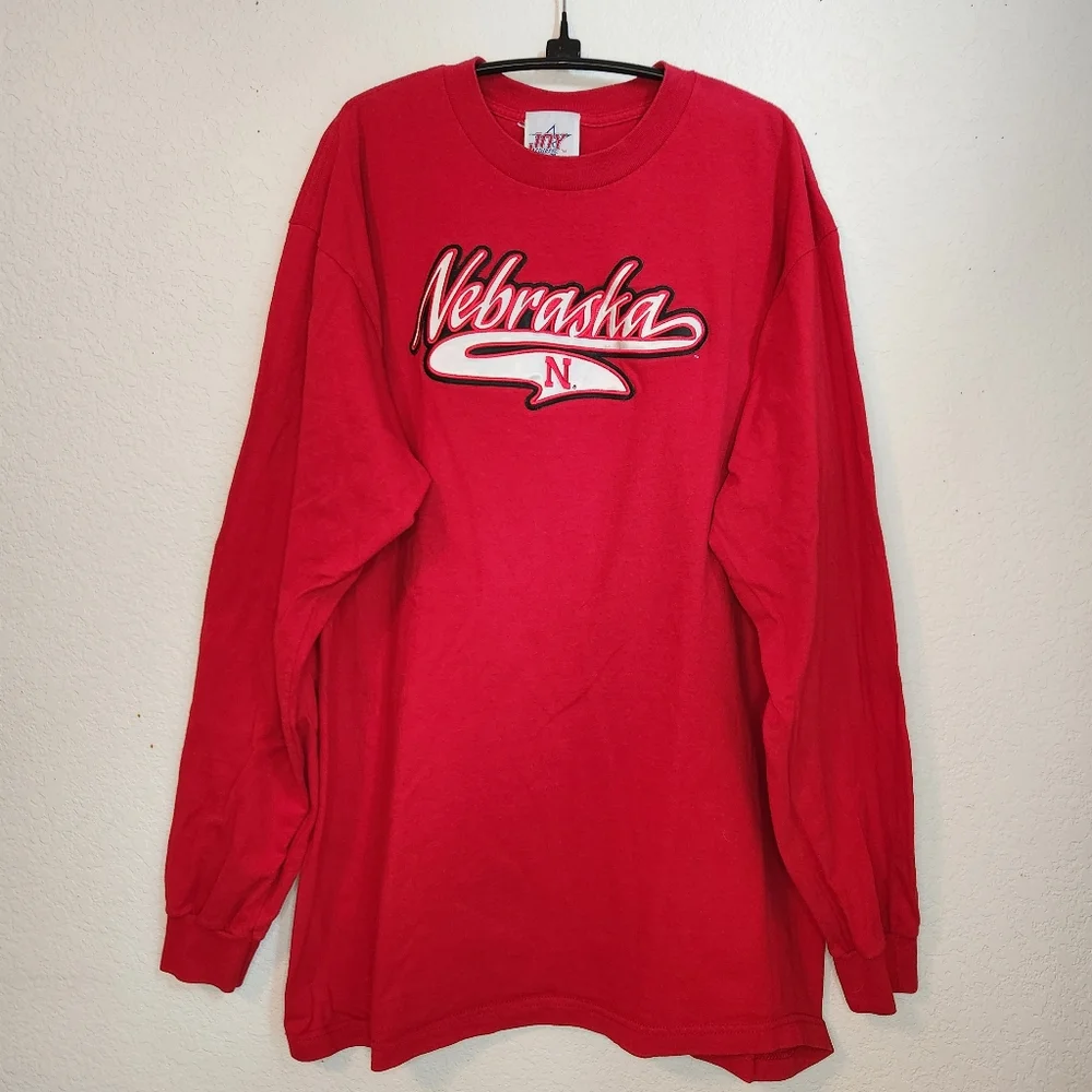 Joy Athletics Red University of Nebraska Cornhusker Long Sleeve‎ Shirt, Size XL